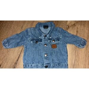 Vintage John Deere Baby Denim Jacket Size 0/6M‎ Infant Western Style Jean Coat